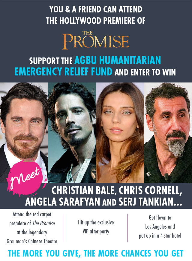 Meet the actors of The Promise and attend the Premiere of the film in Hollywood