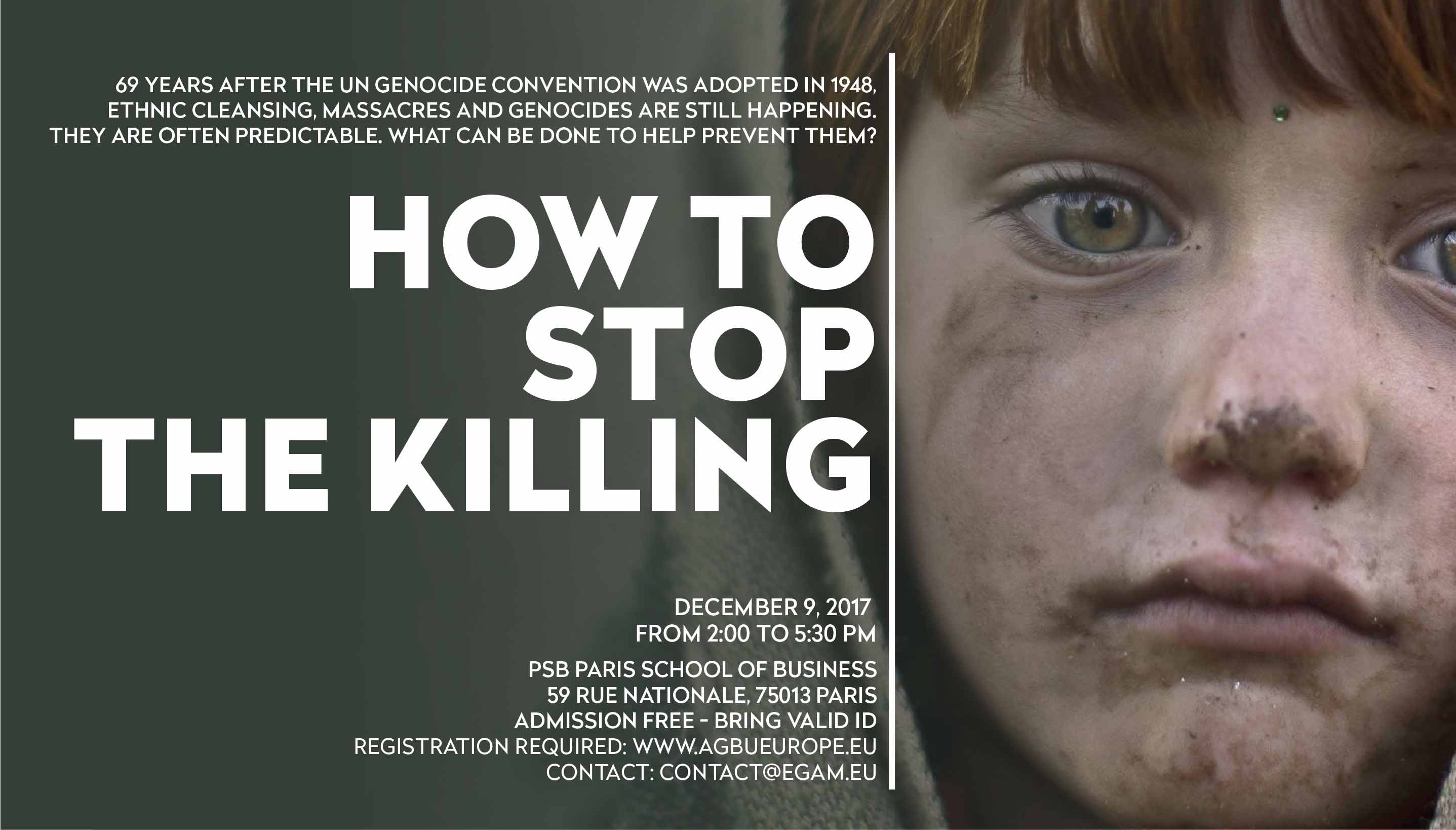 How to Stop the Killing – Conference in Paris, France