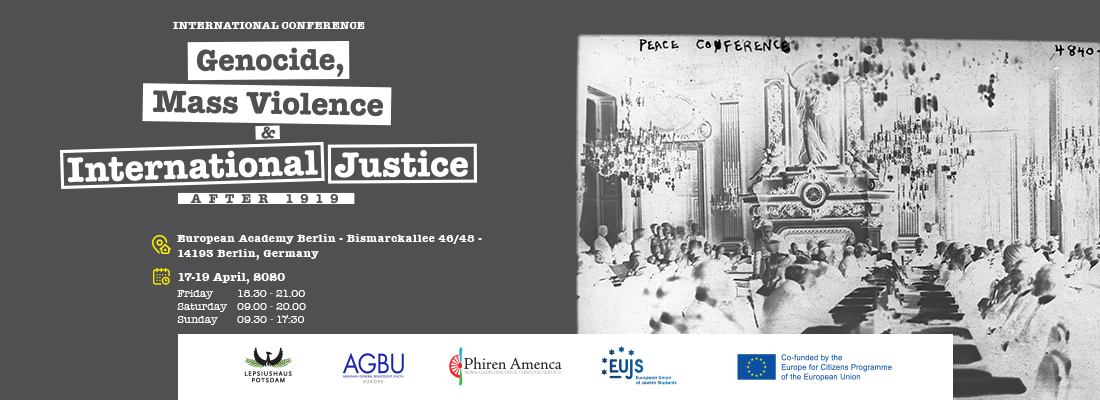 International Conference: Genocide, Mass Violence & International Justice after 1919 – POSTPONED